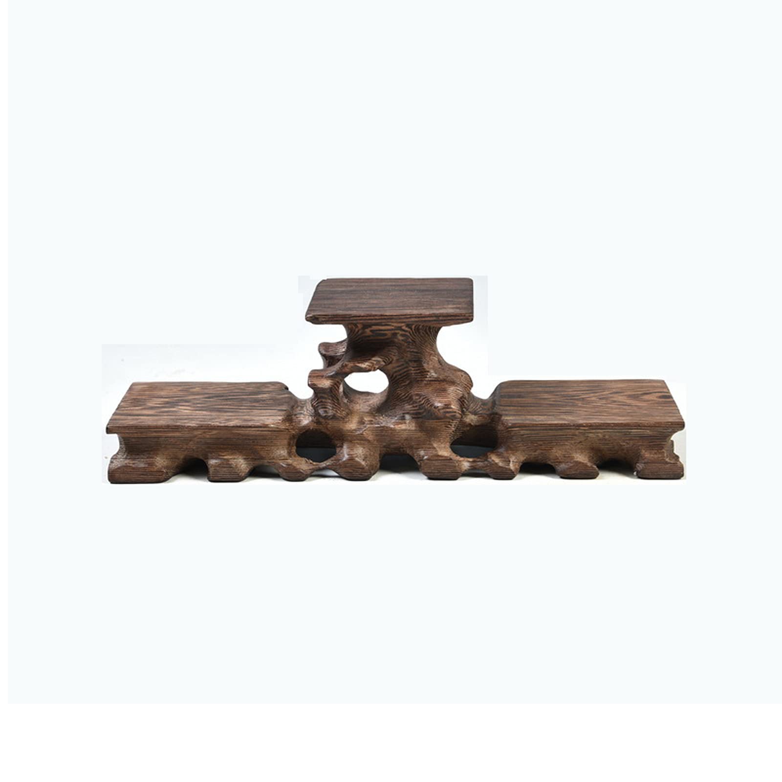 

[Wood Carving Buddhist Altar] Wooden Buddhist Statue Stand, Indoor Display Stand, Karaki, Mini Pedestal, Display Stand, Stylish, Antique, Solid Wood,