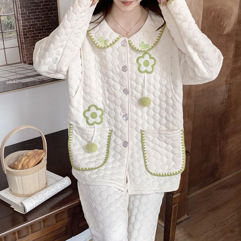 Air Cotton Maternity Pajama Set: Spring & Autumn Nursing and Postpartum Wear for Women