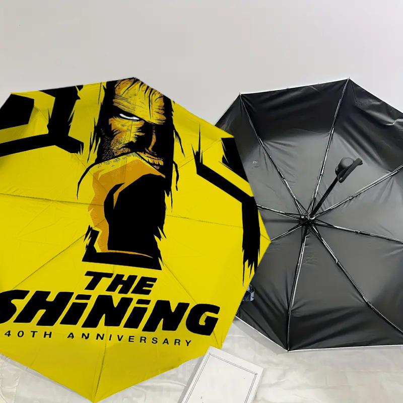 1pc The Shining 40th Anniversary Automatic Open/Close Umbrella Compact Folding Umbrella with 8-Rib Shaft lightweight esign, for Women/Men1231A