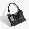 New niche simple black large-capacity tote bag women's summer commuting high-end shoulder bag underarm bag
