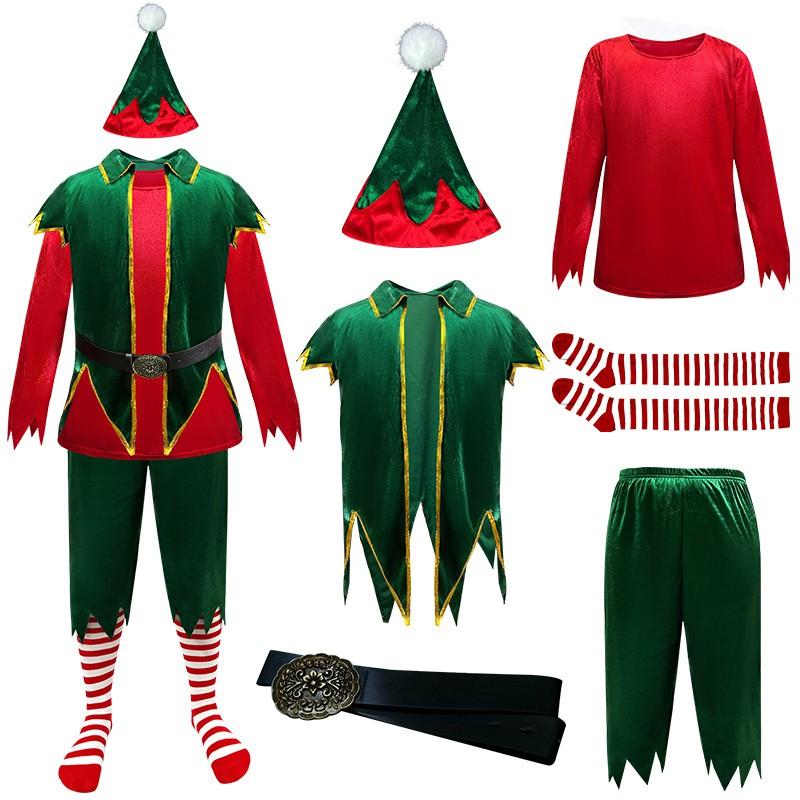 Christmas Green Dress Adult Couple Stage Performance Outfit 18-24 Years M XL