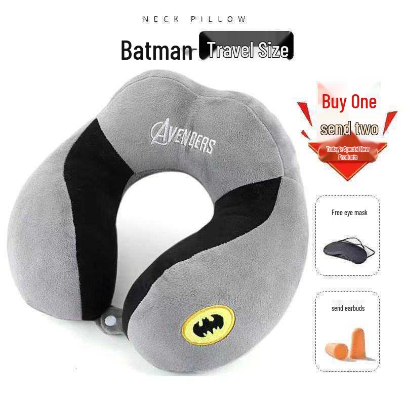 Cute U-Shaped Neck Support Pillow for Travel & Nap - Cartoon Design