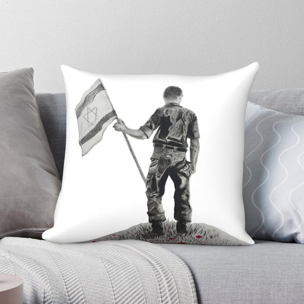 Soldier In Anemones Field Pillowcase Polyester Linen Velvet Creative Zip Decorative Throw Pillow Case Car Cushion Cover