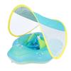 Baby Swimming Float Inflatable Infant Pool Float Ring with Removable Sun Protection Canopy
