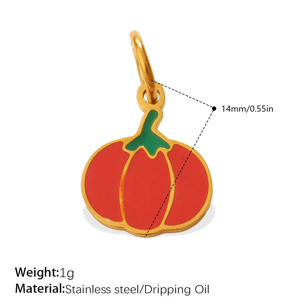 Cute Simple Earrings Bracelet Necklace Accessories Colorful Vegetables Stainless Steel Oil Drip Diy Pendant Female