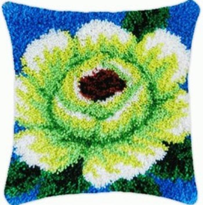 Flowers Plants Series Latch Hook Kit Butterfly Handmade Embroidery Pillow 3d Segment Embroidery Pillow Wool Handcraft Supplies 