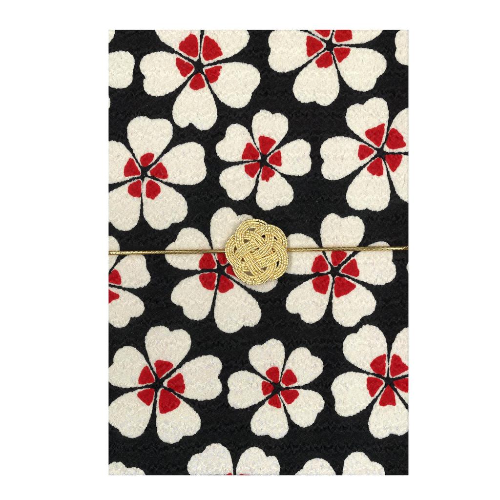 Cute Goshuincho Stamp with Mizuhiki Rubber Double Japanese Chirimen Temple Stamp Collection Book Cherry Blossom Approximately 18cm (Temple Book) Band,