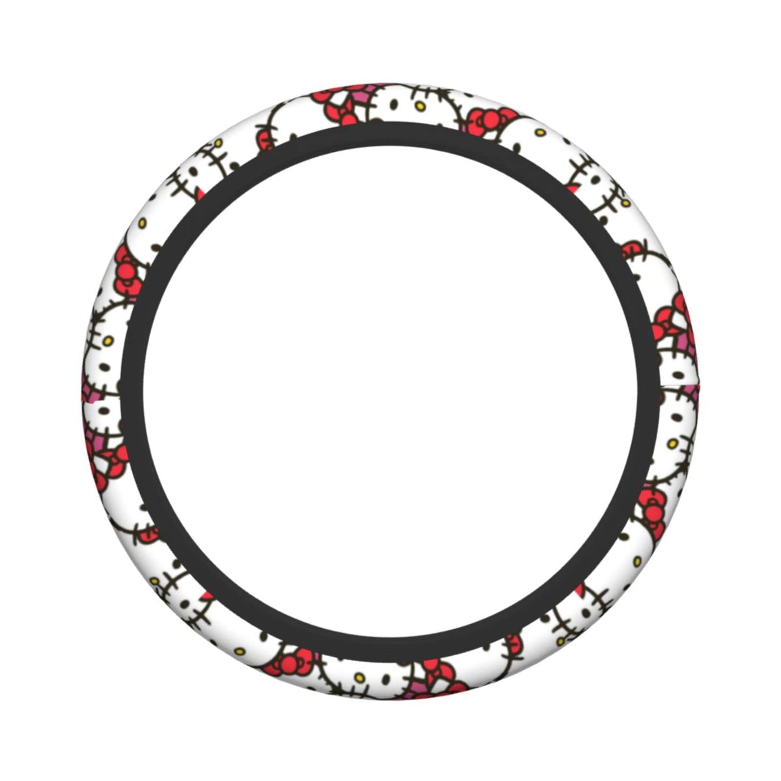

Рулевое колесо Hello Kitty для легкого обычного руля, мягкое для салона, высокое, подходит для всех, 38 см, чехол, автомобили, легкий, автомобили, чехол,