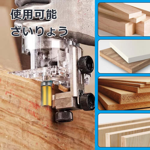 WOBLLMX 6mm Shank Router Bit, ?12mm with Bearing, 3-Flute Chamfer Bit, Electric Trimmer Bit, for CNC Engraving, Woodworking, Cutting Knife, Woodworkin