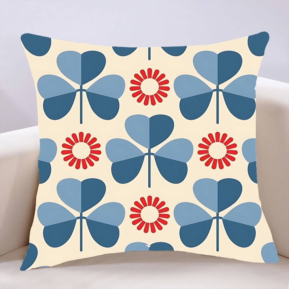 O-Orla Kiely Flower Pillow Case Cushion Cover Polyester Pillowcase Decorative Sofa Cushion Pillowcase Home Decor