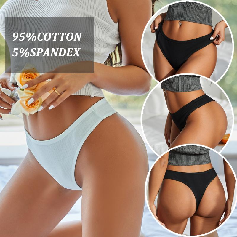 FINETOO 3 Teile/satz frauen Baumwolle Thongs Sexy G-String Höschen Low Rise Unterwäsche Weibliche Atmungsaktive Weiche Dessous Einfarbig Unterhosen