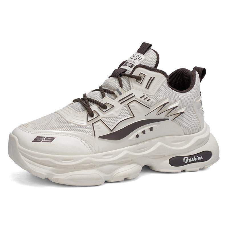 Shoes men's shoes autumn new breathable little white shoes trendy versatile thick soles heightening casual youth sports shoes