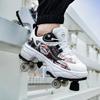 Roller Roller Schuhe 4-Rad Deformationsschuhe Rollschuhe Herren und Damen Erwachsene Ausreißerschuhe Schlittschuhe Schuhe mit Rädern