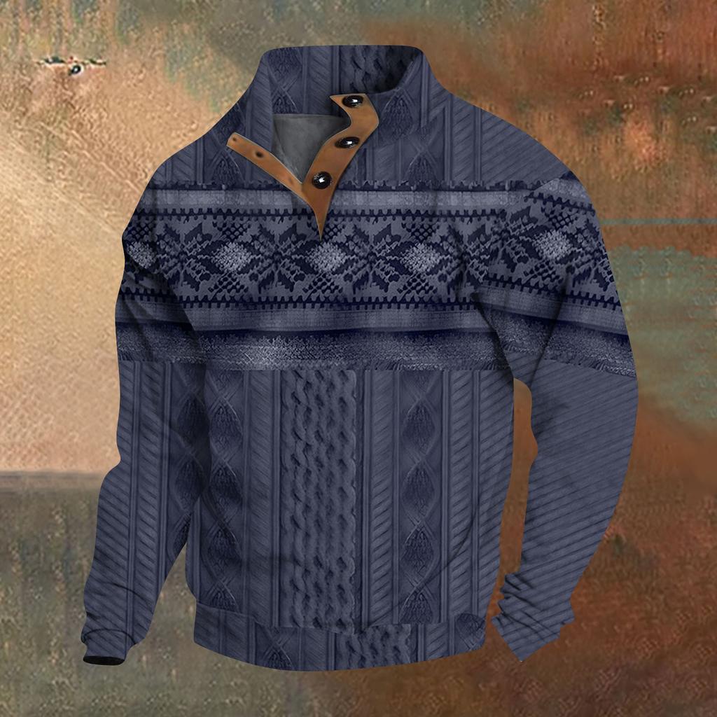 Spring And Men's Standing Collar Sweatshirt Is Outdoor Casual Sweaters Tops