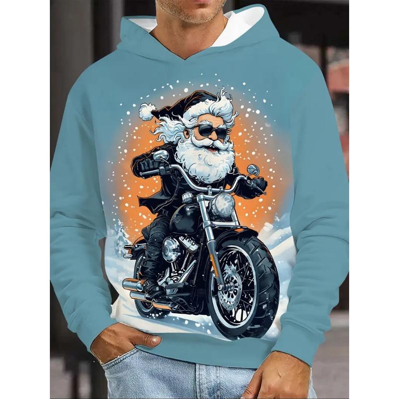 Full Christmas Santa Claus Elk Hoodie For Men Women New In Casual Pullovers Sweatshirts Men's Xms Snowman Sport Hoody