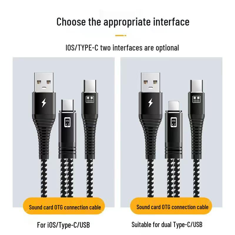 2025 Live Sound Card OTG Adapter Cable for Apple & Huawei