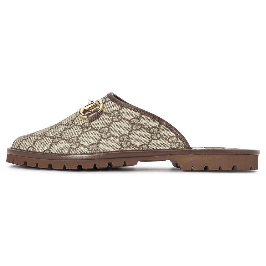 Gucci Gg Slipper Beige Canvas 655571 96G60 9762