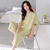 Pajamas Women's 1011 New Spring and Summer Thin Short-sleeved Large-size Cropped Pants Loungewear Modal Suit