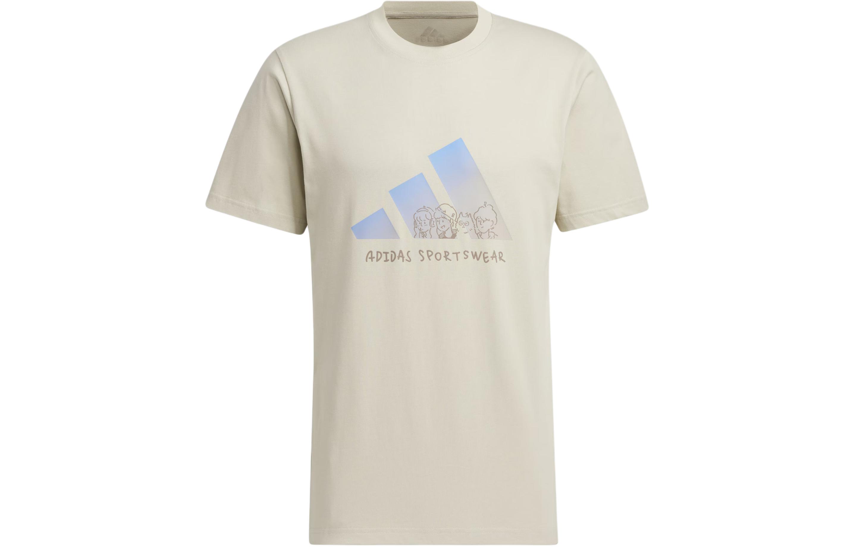 Adidas Graphic T-Shirt Asia Sizing  White Blue  JP4585 L