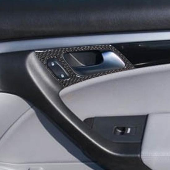 4Pcs Carbon Fiber Interior Door Handle Cover Trim For Acura TL 2004-2008