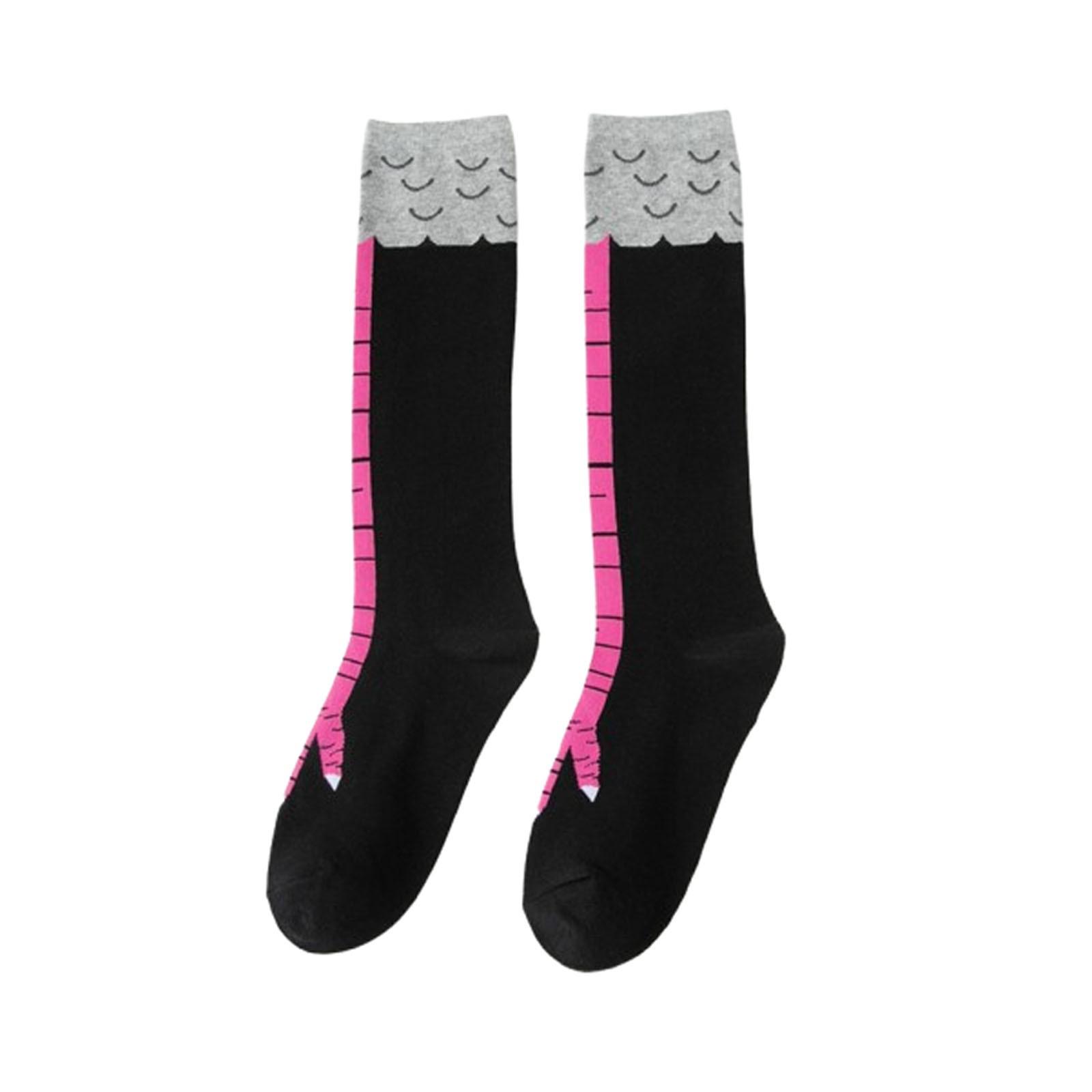 

Носки с куриными лапками Летние тонкие носки с куриными лапками Женские спортивные длинные носки для похудения One Size красный