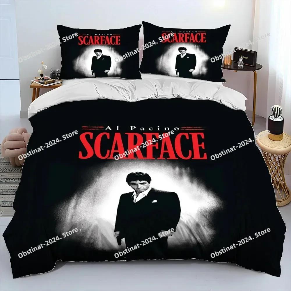 3D Movie Scarface Tony Bedding Set Printed Bed Set With Pillowcase Bed Duvet Cover Soft Single Double Queen Super King Size