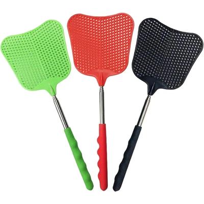 Fly Swatter with Stainless Steel Handle Telescopic Fly Swatters Large Bug Swatter That Work for Indoor Classroom Office Outdoor