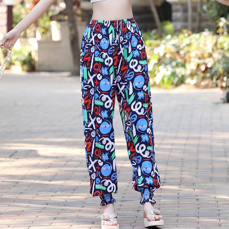 Buy Summer Women Elastic Waist Pants 