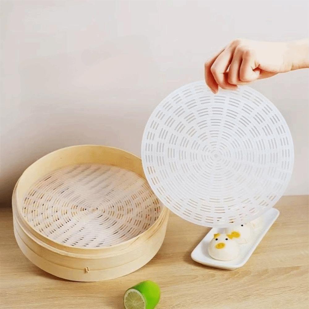 Non-Stick Steamer Pad Heat-resistant Steamer Liner Round Dim Sum Paper  Stuffed Bun