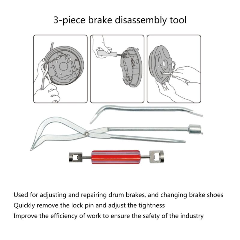 Portable Drum Brake Spring Pliers Set for DIY Enthusiasts Auto Technicians Double Ended Pliers Installer Adjustment Tool
