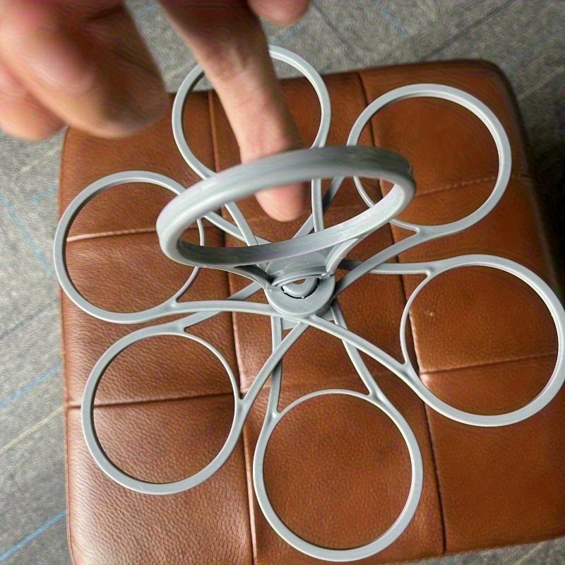 Porta Carosello in Vetro Pieghevole per 6 Tazze Manico Tazza da Caffè Staffa Bottiglia da Bevanda Portatile Anti Scottatura Campeggio Festa Bar Casa