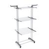 Basic Folding Clothes Drying Rack, Indoor Clothes Dryer, Silver
