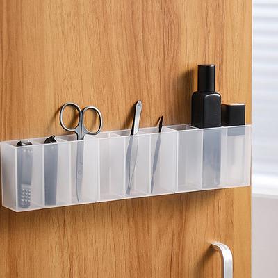 1Pc Wall Mounted 3Grid Organizer Cabinet Self-Adhesive Small Objects Makeup Storage Box Eyebrow Pencil Lipstick Lip Glaze Holder