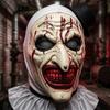Strašidelná klaunská maska Realistický latex Efekt stříkanců krve Perfektní pro cosplay soutěže Nadšence do hororu Klobouk a límec součástí balení