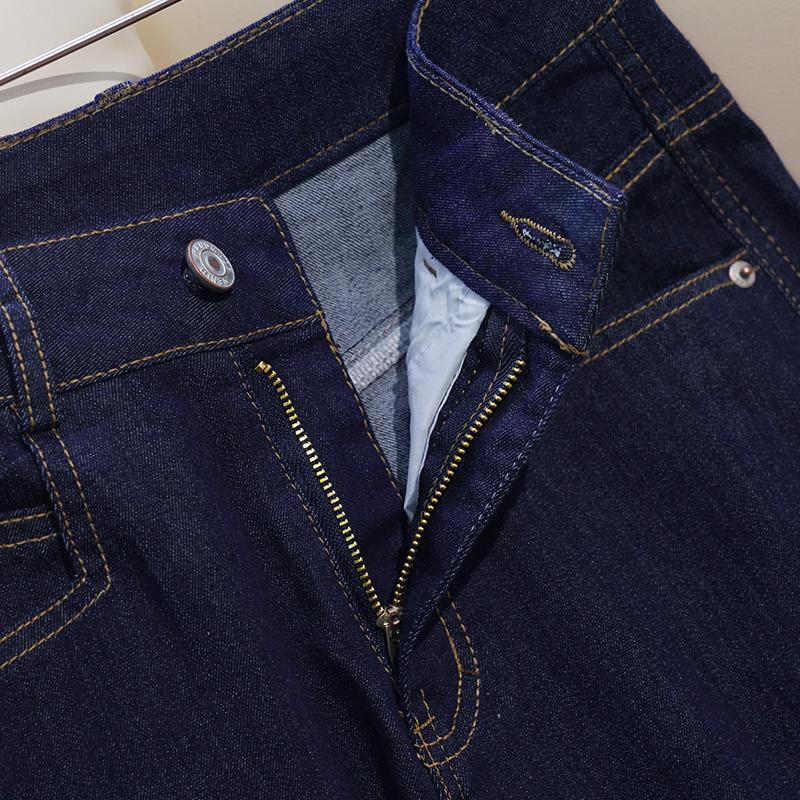 Straight Jeans for Women, New Summer Thin Navy Blue High Waist Thin and Drape Small Nine-point Pants