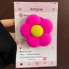 Pink Flower Silicone MagSafe Magnetic Bracket with Strong Desktop Retraction and Airbag Design