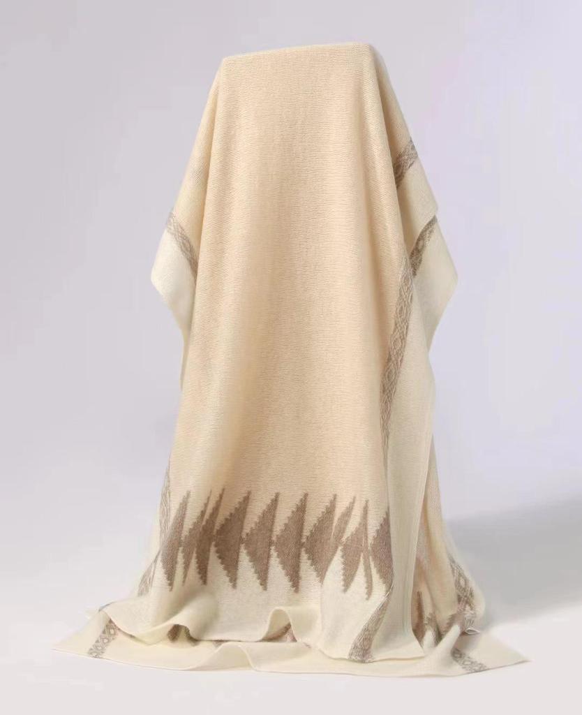 Inner Mongolia Cashmere Scarf - Festive Winter Fashion Shawl and Warm Neck Warmer