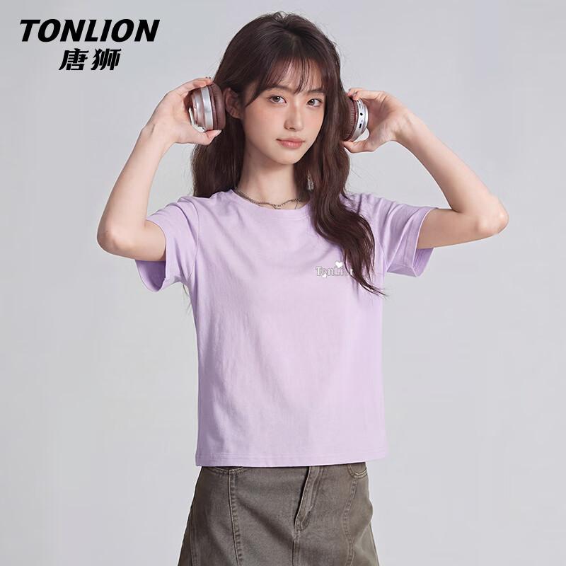 TonLion Women s Pure Cotton Short-Sleeve T-Shirt 2XL