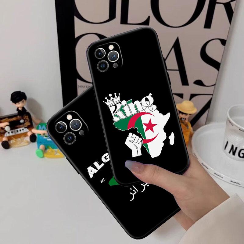 IK3 Algerian Passport Flag Phone Case for Samsung Galaxy S20 S21 S22 Ultra FE + Plus A21S A22 A24 A25 A26 A30 A30S A31