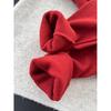 Women's Red Korean Style Sweater: Versatile Stand Collar Knit for Christmas and New Year