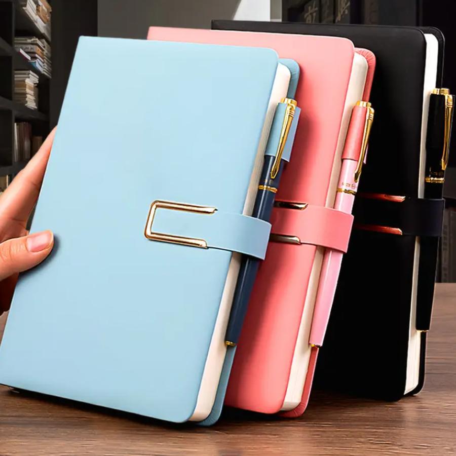 Personalized Vintage A5 Leather Notebook Soft Cover Ideal for Business Meetings College Life Journal Writing