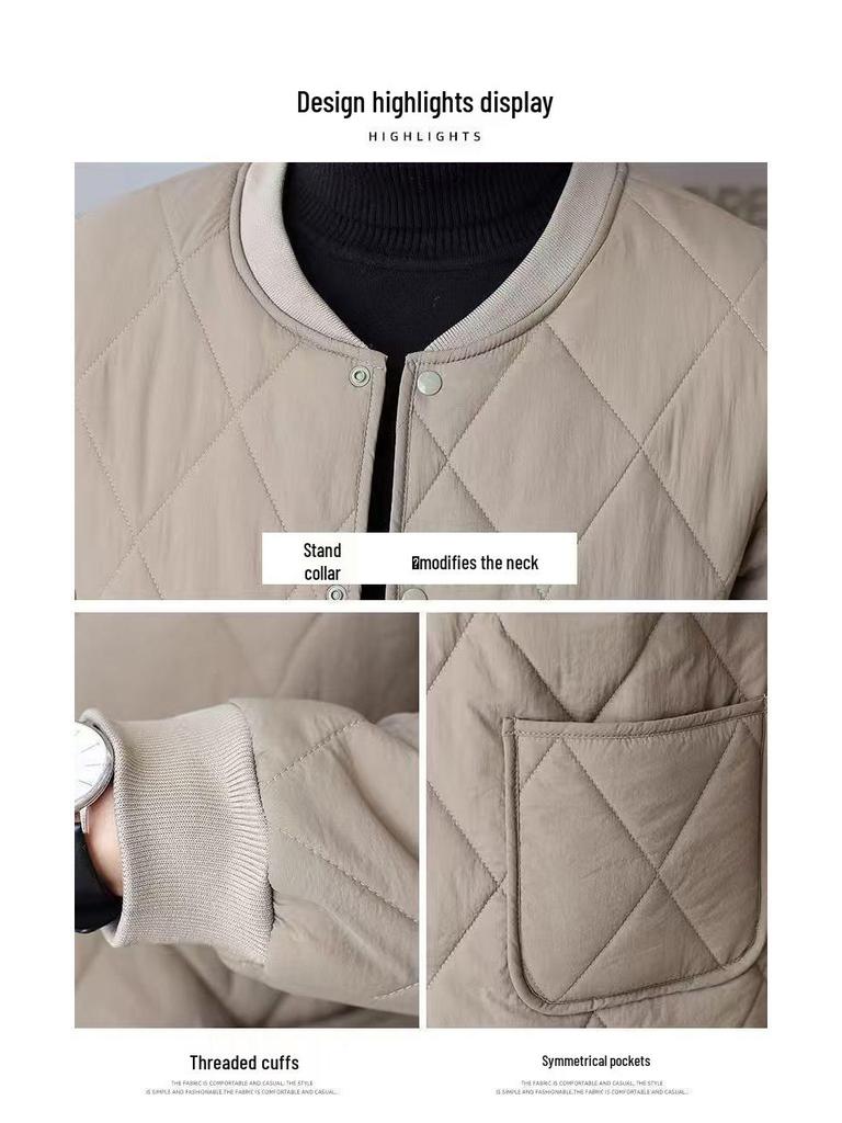 Men's Cotton Jacket: Velvet-Lined, Thick, Cold-Proof, Short Style, Casual Warmth for Students