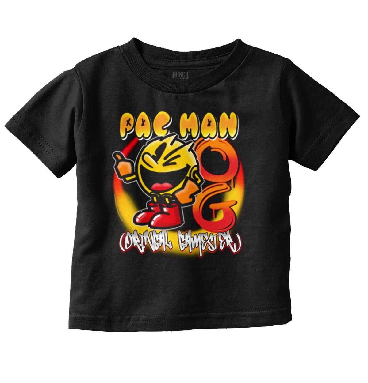 Retro PACMAN Airbrushed OG Original Gamester Toddler Boy Girl Youth T Shirt Tee XS