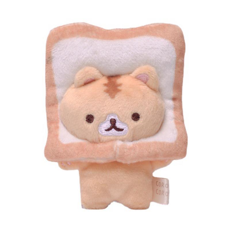 

Cute Bread Toast Cat Plush Toy Small Animal Bag Pendant Ornaments Keychain Gift