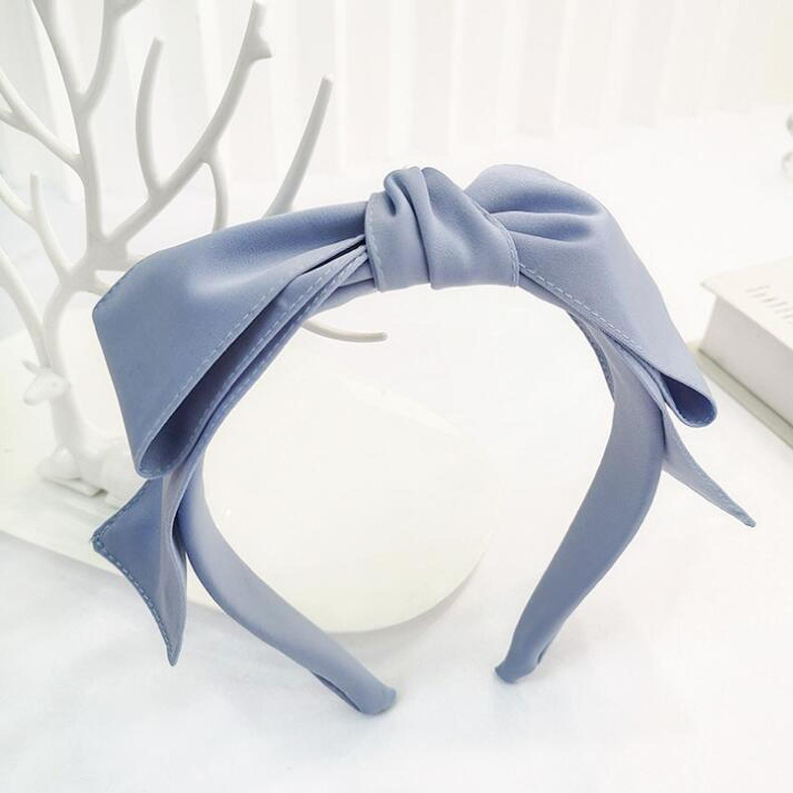 

PROLY Новая Мода Женские Аксессуары для Волос Широкий Бок Большой Бант Повязка на Голову Однотонная Резинка для Волос Взрослый Обруч для Волос Лето