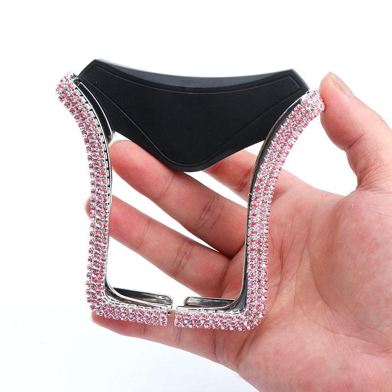 Rhinestone Bling Car Phone Holder, Girls Universal Auto Diamond Air Vent Mount Car Crystal Accessories for Women