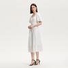 Veromoda 2025 Summer Embroidered Puff Sleeve A-Line Dress