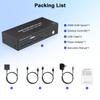 4K HDMI KVM Switch 2 Monitor 2 Computer Dual Monitor Support 4K@60Hz KVM Switcher 2PC Extended Display 2 Ports Sharing 4 USB 3.0 Hub Keyboard Mouse De