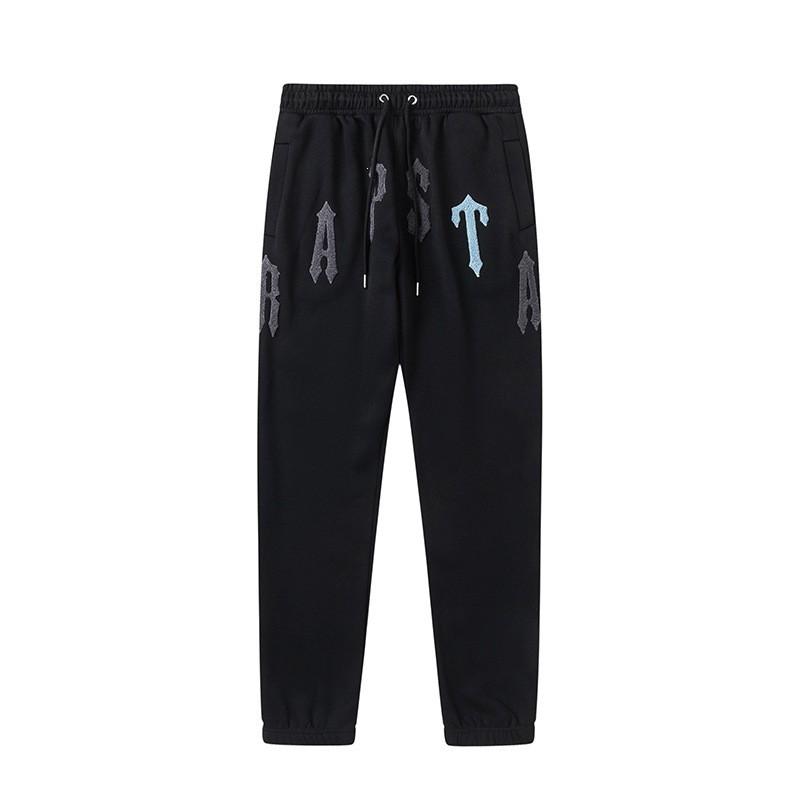 Mens Hooded Fleece-Lined Cotton Sweatshirt Jogger Set Hip Hop Streetwear Winter Casual Outfit