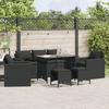 VidaXL Garden Lounge Set 6 Pcs with Cushions Black Braided Resin 3213549